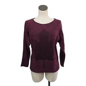 Roots Canada Women's Size XS‎ Maple Leaf Sweater Pullover Crewneck Maroon Red